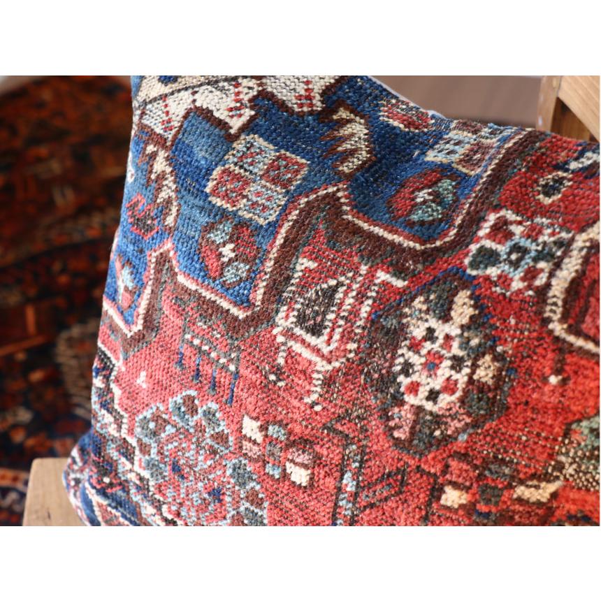 アンティークラグ クッションカバー 50×50cm カシュカイ族 手織り絨毯 | ブランド登録なし | 01