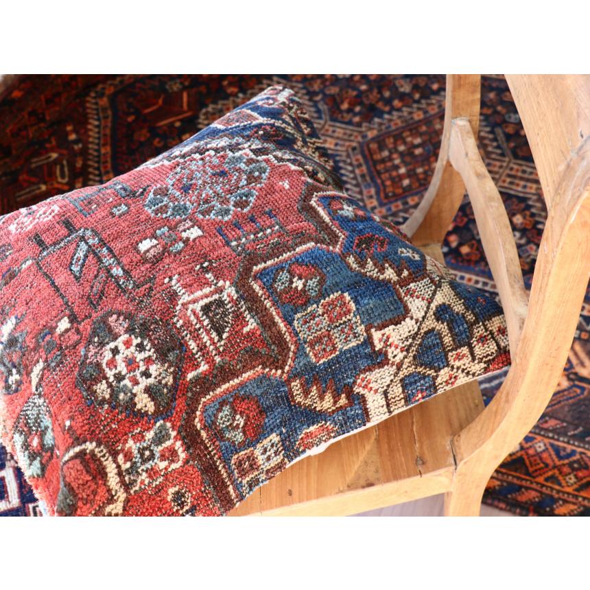 アンティークラグ クッションカバー 50×50cm カシュカイ族 手織り絨毯 | ブランド登録なし | 04