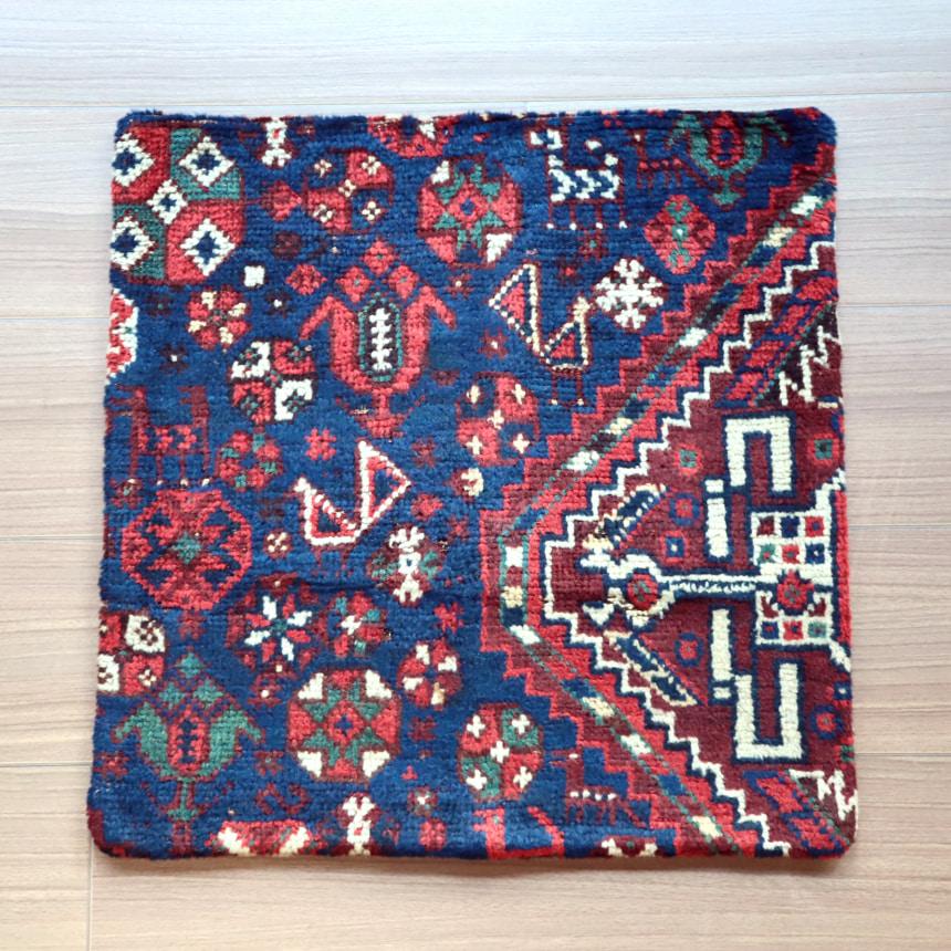 アンティークラグ クッションカバー 49×49cm カシュカイ族 手織り絨毯 | ブランド登録なし | 06