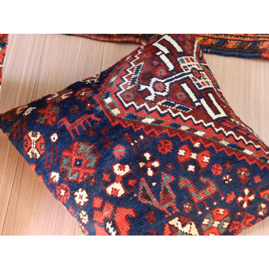 アンティークラグ クッションカバー 50×50cm カシュカイ族 手織り絨毯 | ブランド登録なし | 06