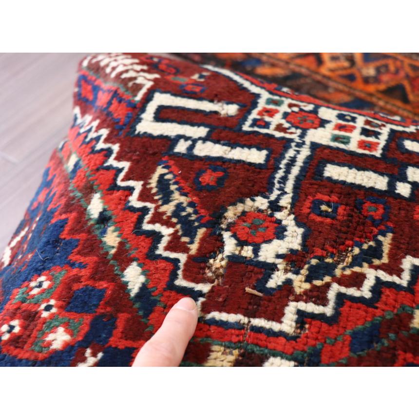 アンティークラグ クッションカバー 49×50cm カシュカイ族 手織り絨毯 | ブランド登録なし | 04