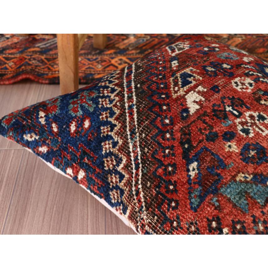 アンティークラグ クッションカバー 49×49cm カシュカイ族 手織り絨毯 | ブランド登録なし | 03