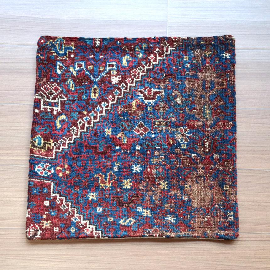 アンティークラグ クッションカバー 50×50cm カシュカイ族 手織り絨毯 | ブランド登録なし | 05