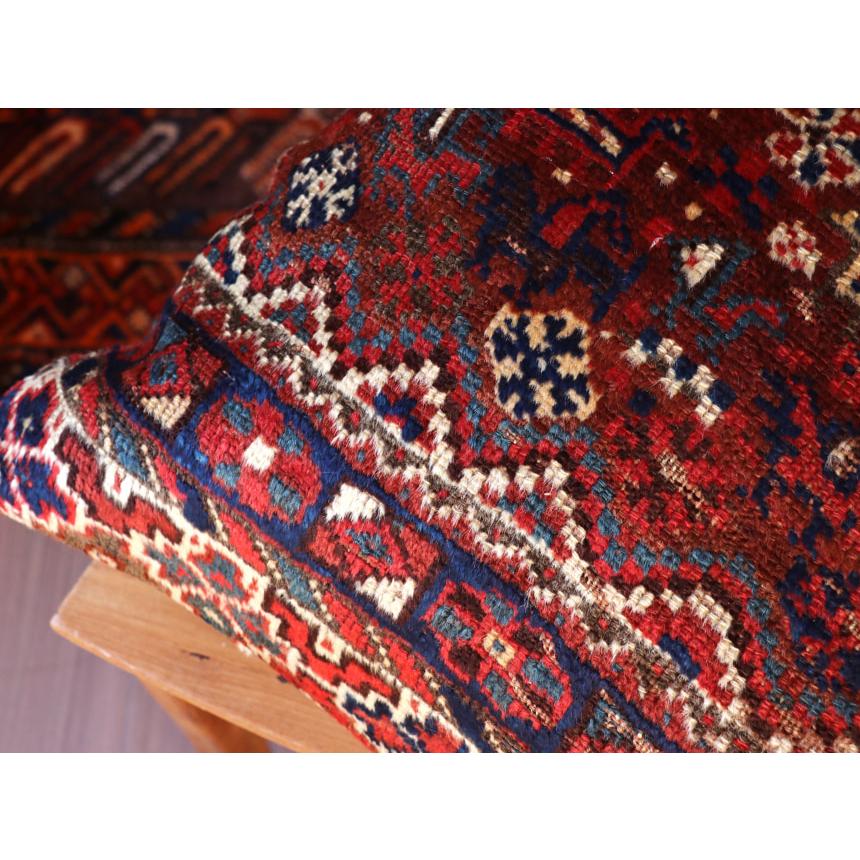 アンティークラグ クッションカバー 50×50cm カシュカイ族 手織り絨毯 | ブランド登録なし | 03