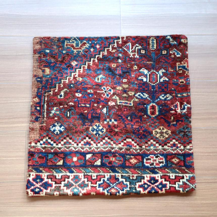 アンティークラグ クッションカバー 50×50cm カシュカイ族 手織り絨毯 | ブランド登録なし | 07
