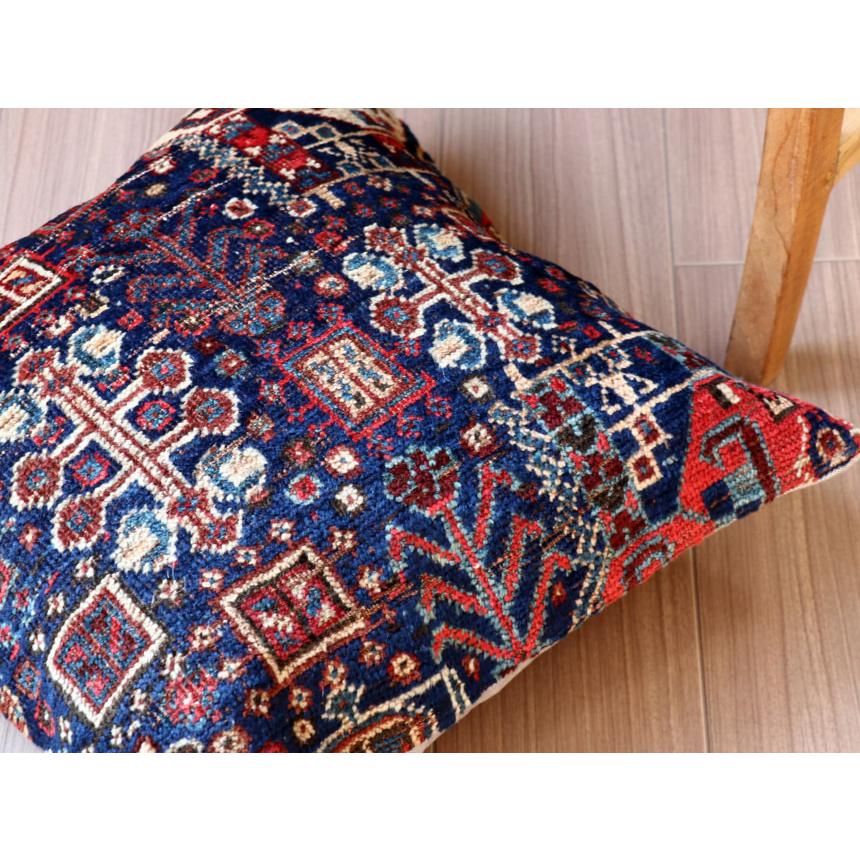 アンティークラグ クッションカバー 50×50cm カシュカイ族 手織り絨毯 | ブランド登録なし | 03