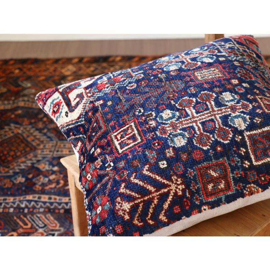 アンティークラグ クッションカバー 50×50cm カシュカイ族 手織り絨毯 | ブランド登録なし | 04