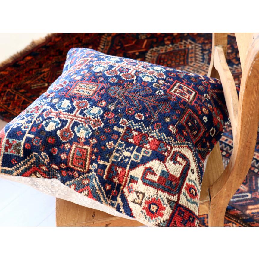 アンティークラグ クッションカバー 50×50cm カシュカイ族 手織り絨毯 | ブランド登録なし | 05