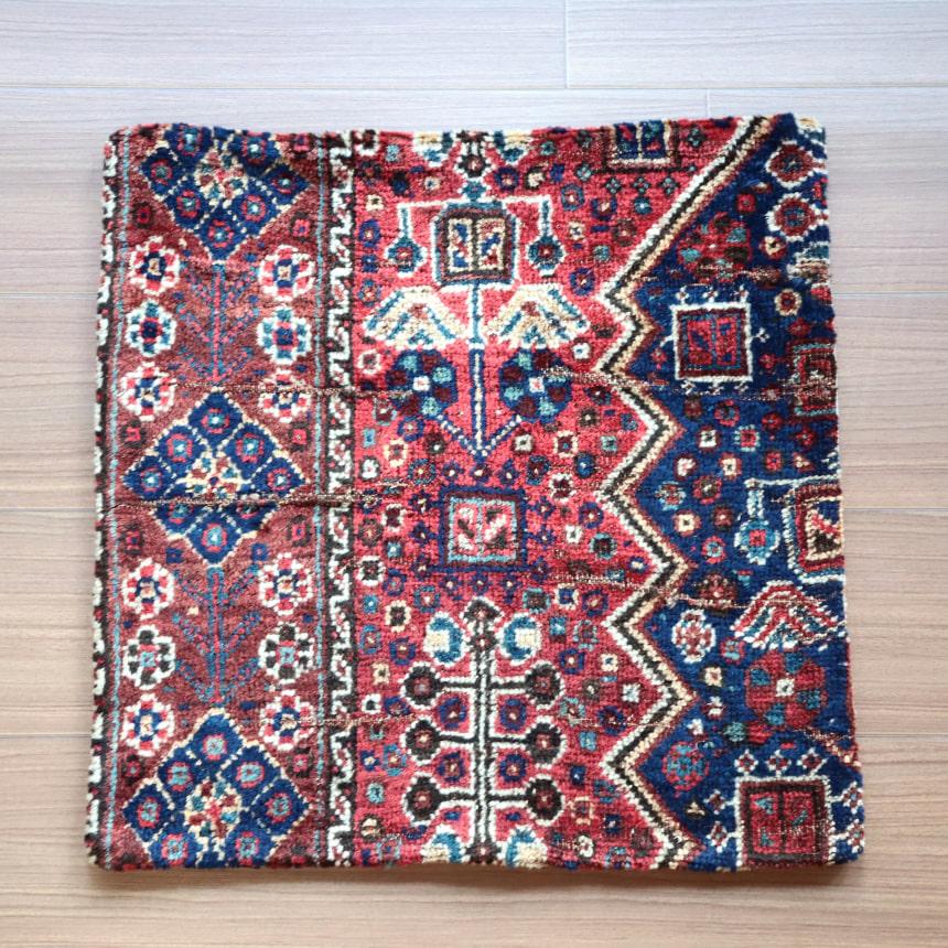 アンティークラグ クッションカバー 50×50cm カシュカイ族 手織り絨毯 | ブランド登録なし | 08
