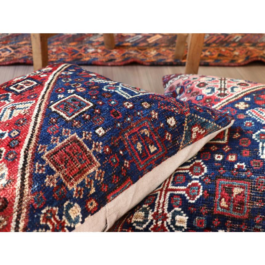 アンティークラグ クッションカバー 50×50cm カシュカイ族 手織り絨毯 | ブランド登録なし | 04