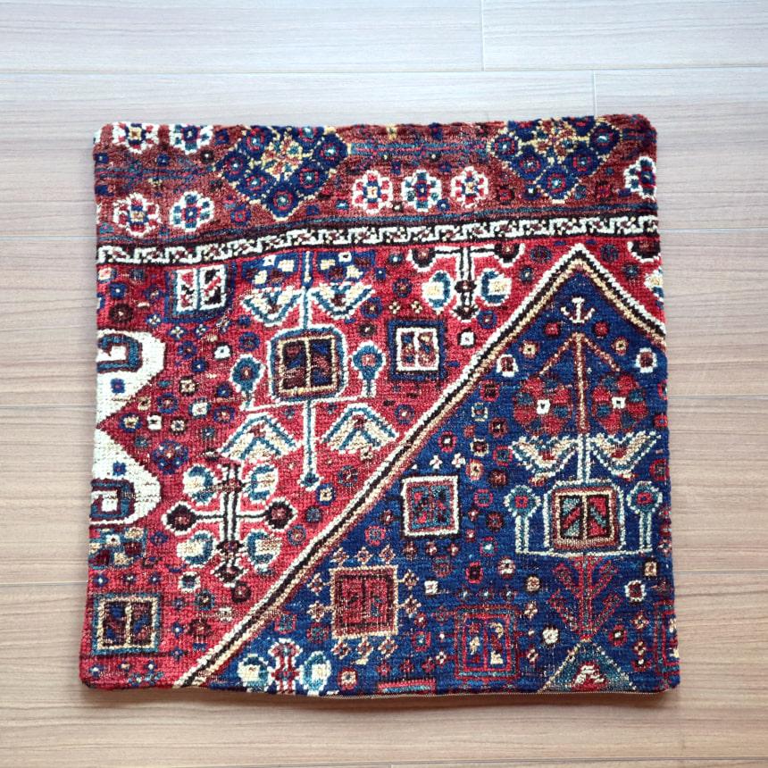 アンティークラグ クッションカバー 50×50cm カシュカイ族 手織り絨毯 | ブランド登録なし | 06