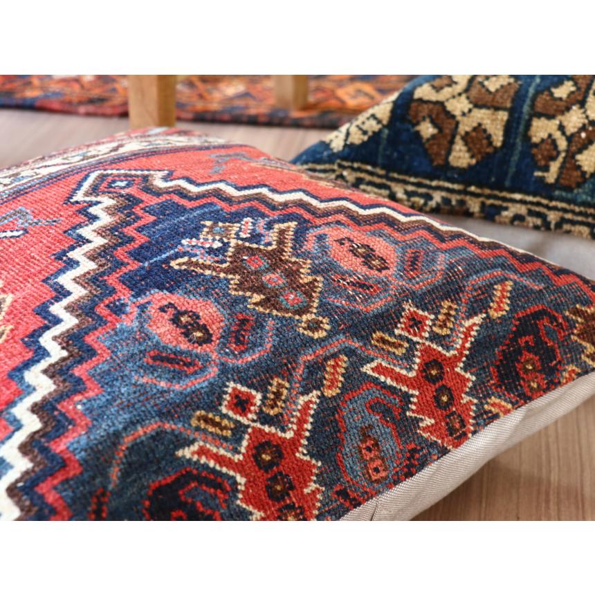アンティークラグ クッションカバー 50×50cm カシュカイ族 手織り絨毯 | ブランド登録なし | 04