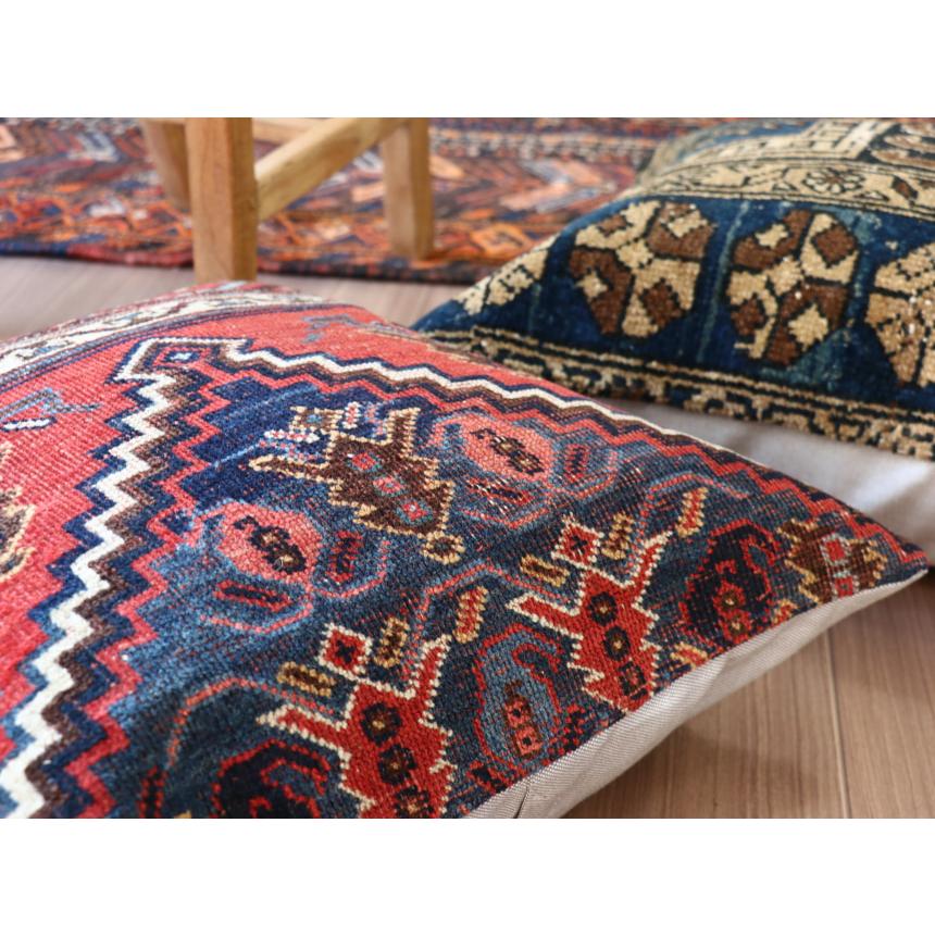 アンティークラグ クッションカバー 50×50cm カシュカイ族 手織り絨毯 | ブランド登録なし | 05