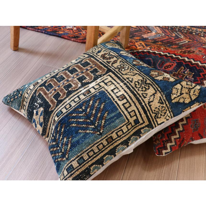 アンティークラグ クッションカバー 49×49cm カシュカイ族 手織り絨毯 | ブランド登録なし | 05