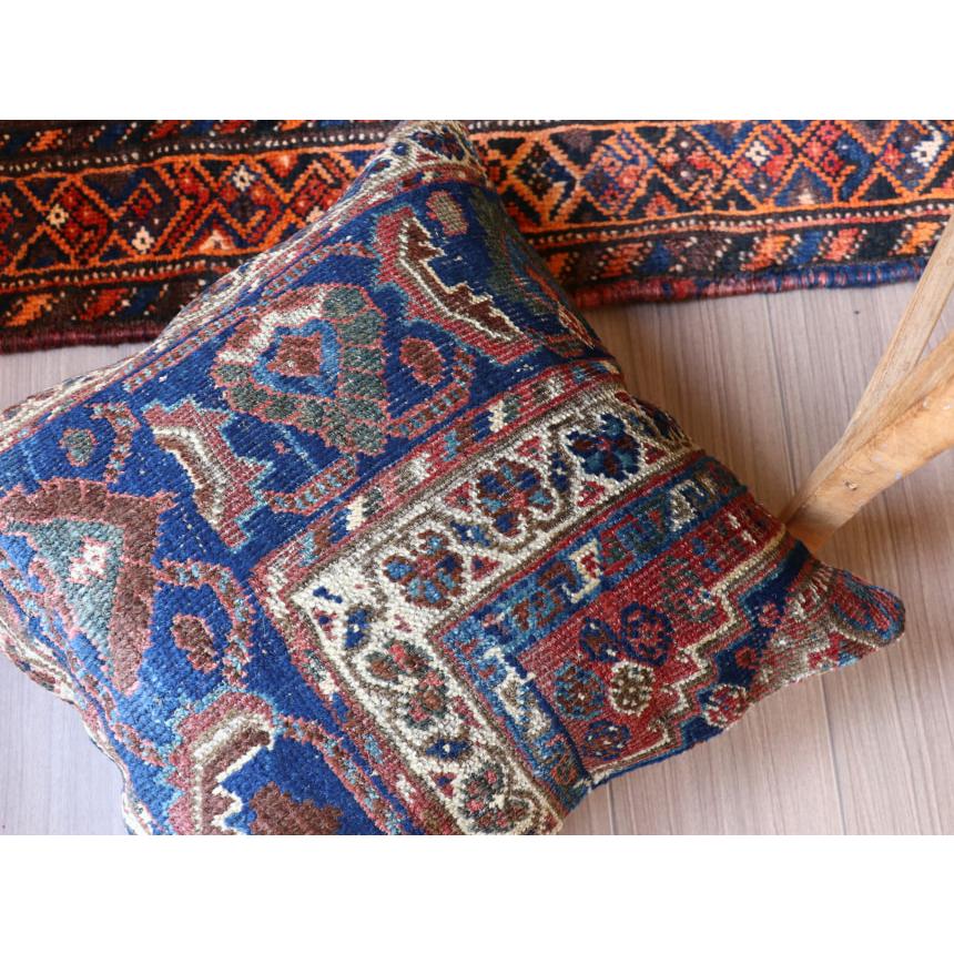 アンティークラグ クッションカバー 50×50cm カシュカイ族 手織り絨毯 | ブランド登録なし | 04