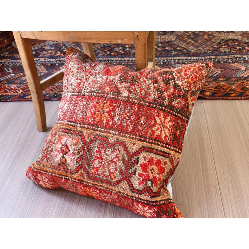 アンティークラグ クッションカバー 50×50cm ヴィンテージ　パイル織り絨毯 | ブランド登録なし | 02