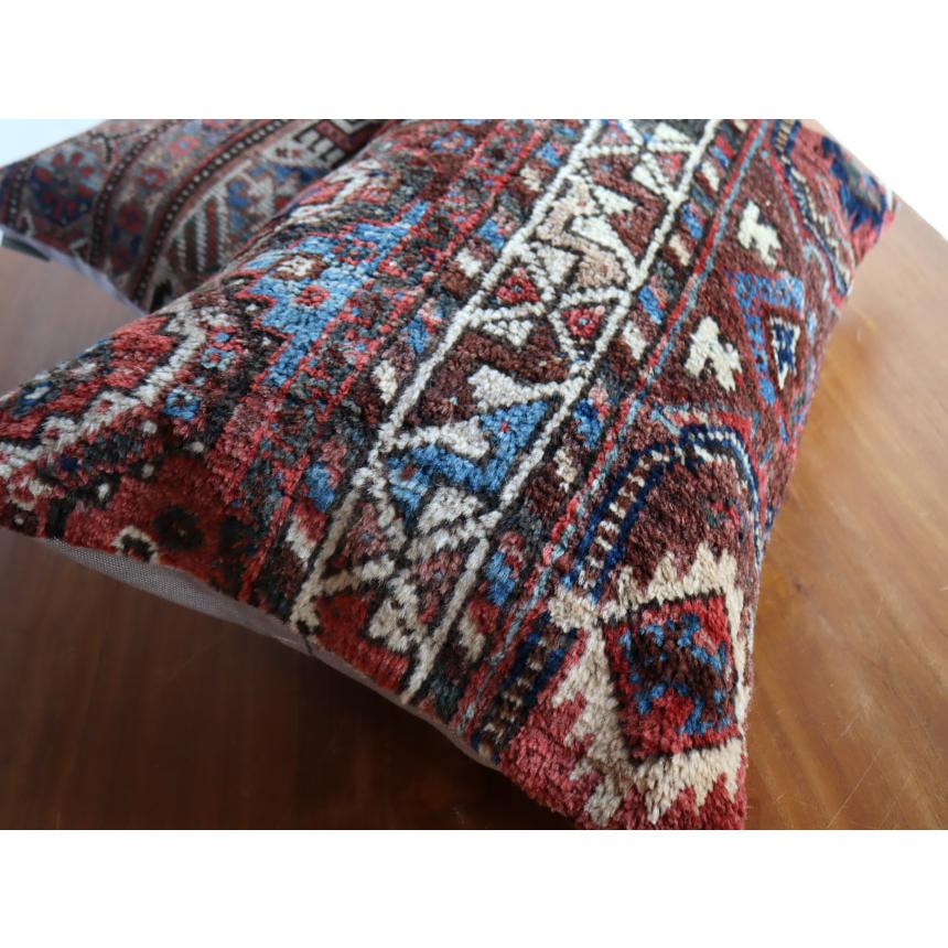 アンティークラグ クッションカバー 60×40cm カシュカイ族 手織り絨毯（ファスナー不良） | ブランド登録なし | 03