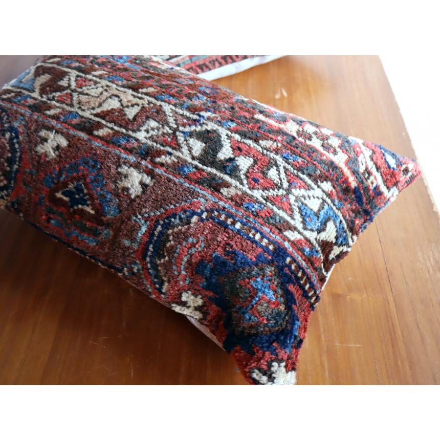 アンティークラグ クッションカバー 60×40cm カシュカイ族 手織り絨毯（ファスナー不良） | ブランド登録なし | 04
