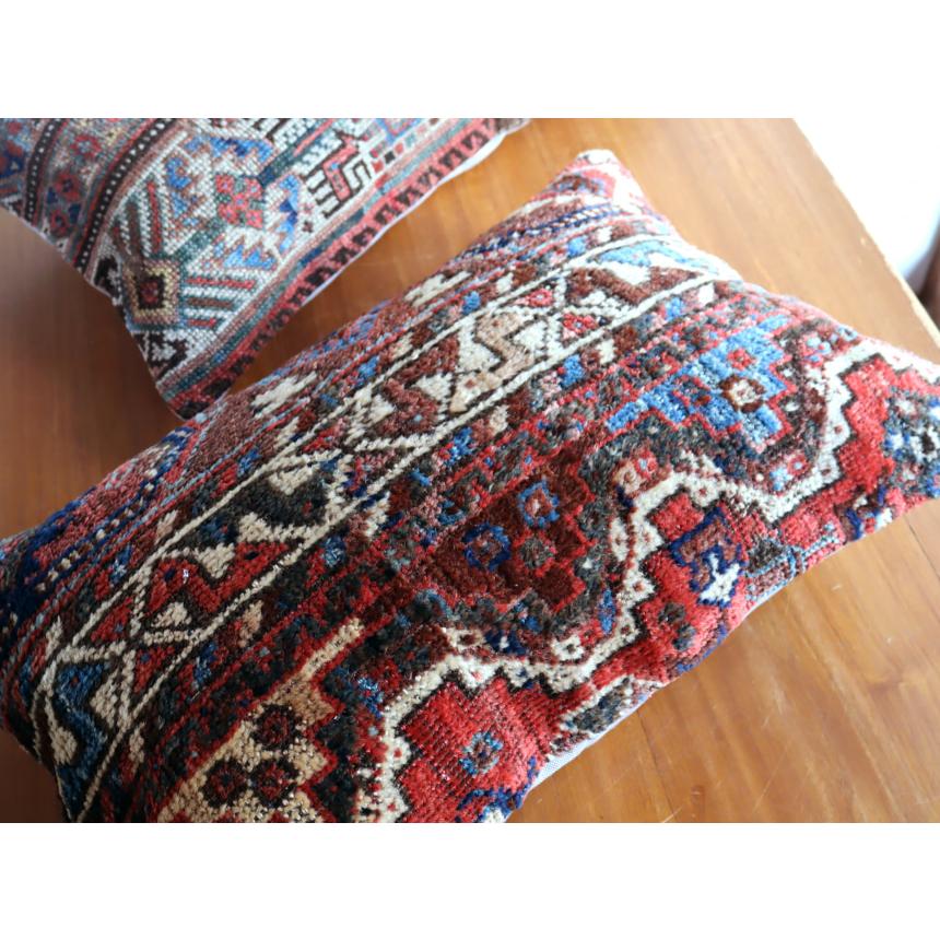 アンティークラグ クッションカバー 60×40cm カシュカイ族 手織り絨毯（ファスナー不良） | ブランド登録なし | 05
