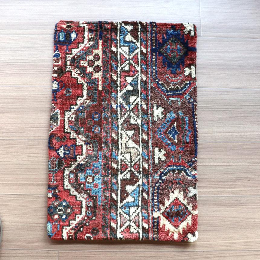アンティークラグ クッションカバー 60×40cm カシュカイ族 手織り絨毯（ファスナー不良） | ブランド登録なし | 08