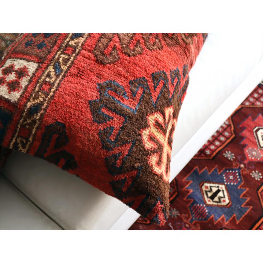 パイル織りラグ クッションカバー 60×40cm キルギス　ヴィンテージ絨毯 | ブランド登録なし | 06