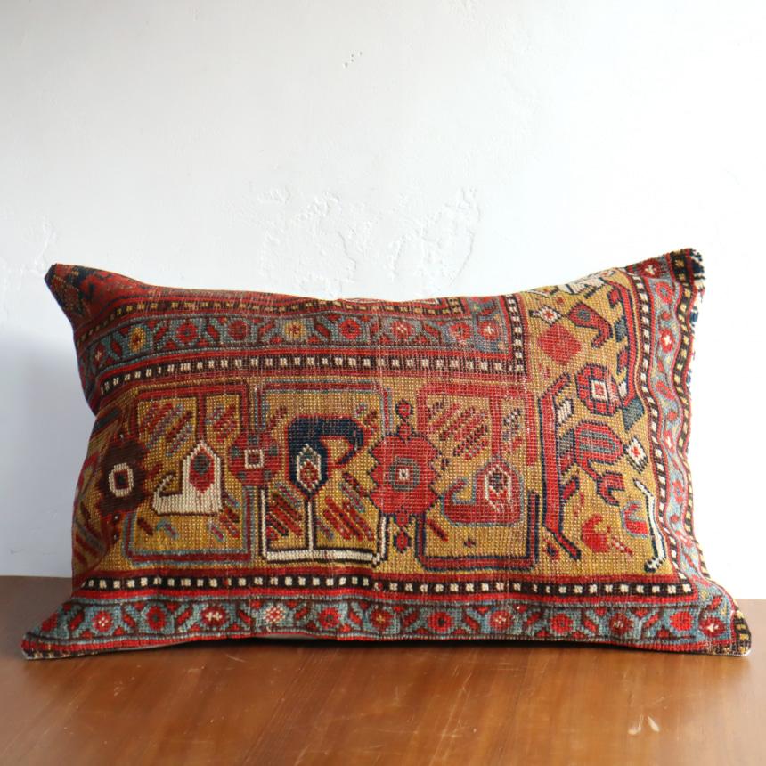 アンティークラグ クッションカバー 59×40cm コーカサス　ヴィンテージ絨毯 | ブランド登録なし