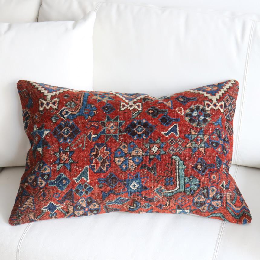 アンティークラグ クッションカバー 61×40cm カシュカイ族 手織り絨毯 | ブランド登録なし