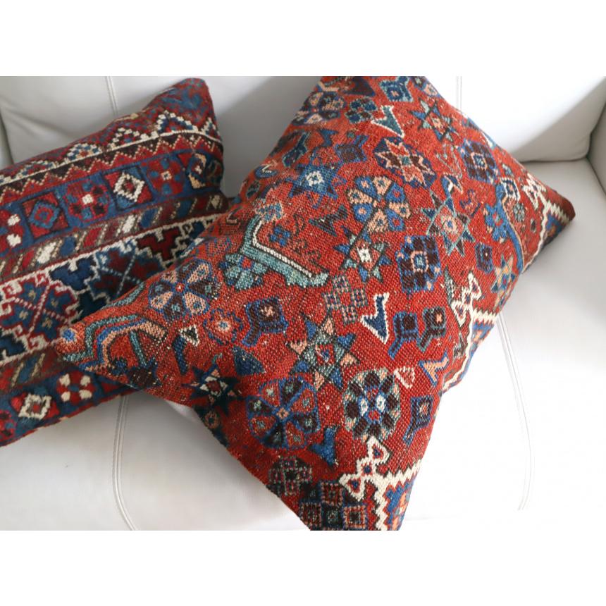 アンティークラグ クッションカバー 61×40cm カシュカイ族 手織り絨毯 | ブランド登録なし | 04