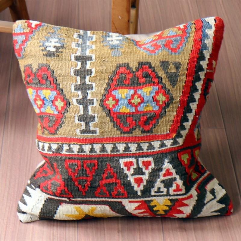 オールドキリム クッションカバー 41×39cm カイセリ チフカナットキリム Old Kilim Cushion | ブランド登録なし