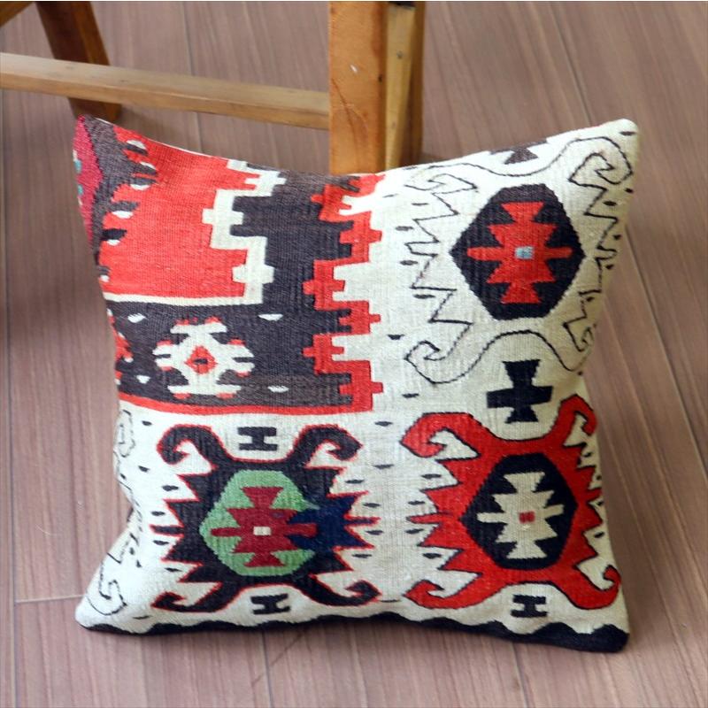 オールドキリム クッションカバー 35×34cm シャルキョイ Old Kilim Cushion | ブランド登録なし