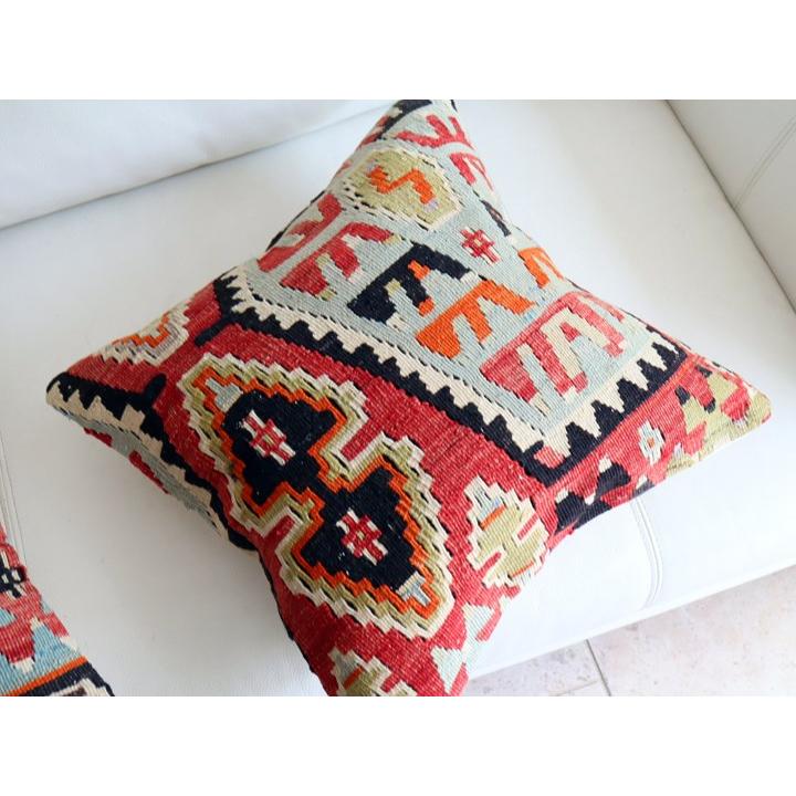 オールドキリム クッションカバー 40×40cm エシュメ  Old Kilim Cushion | ブランド登録なし | 02