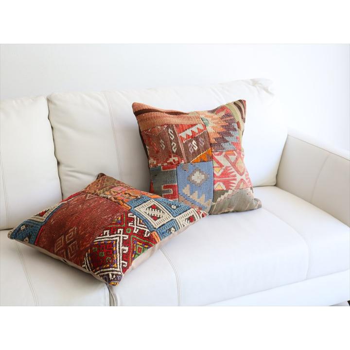 オールドキリムクッションカバー 45×46cm パッチワーク Old Kilim Cushion |  | 01