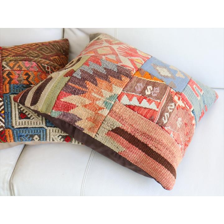 オールドキリムクッションカバー 45×46cm パッチワーク Old Kilim Cushion |  | 02
