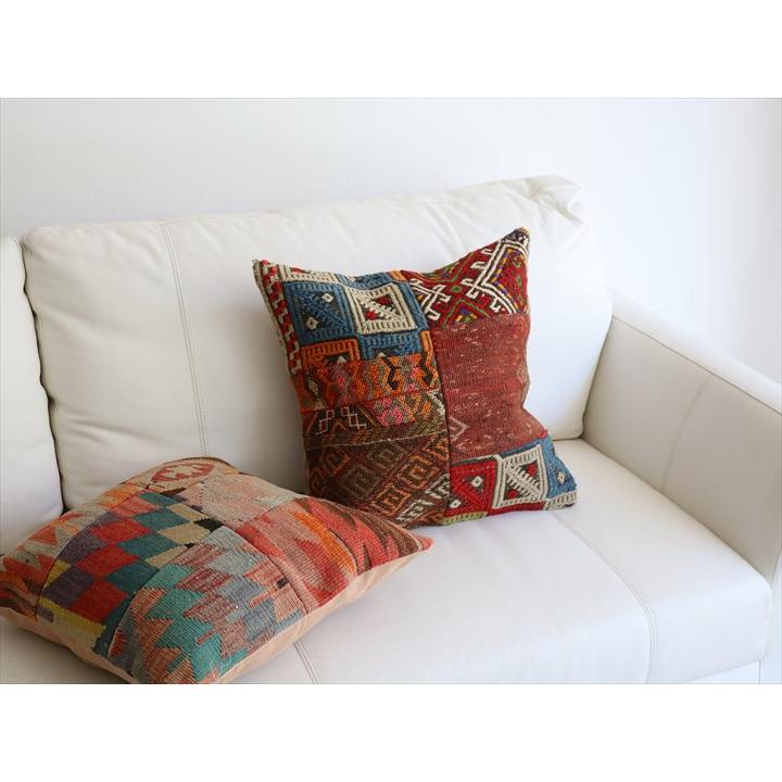 オールドキリムクッションカバー 45×44cm パッチワーク Old Kilim Cushion |  | 01