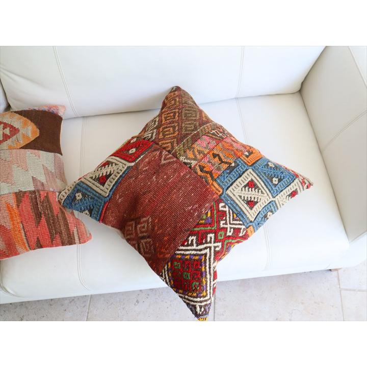 オールドキリムクッションカバー 45×44cm パッチワーク Old Kilim Cushion |  | 02