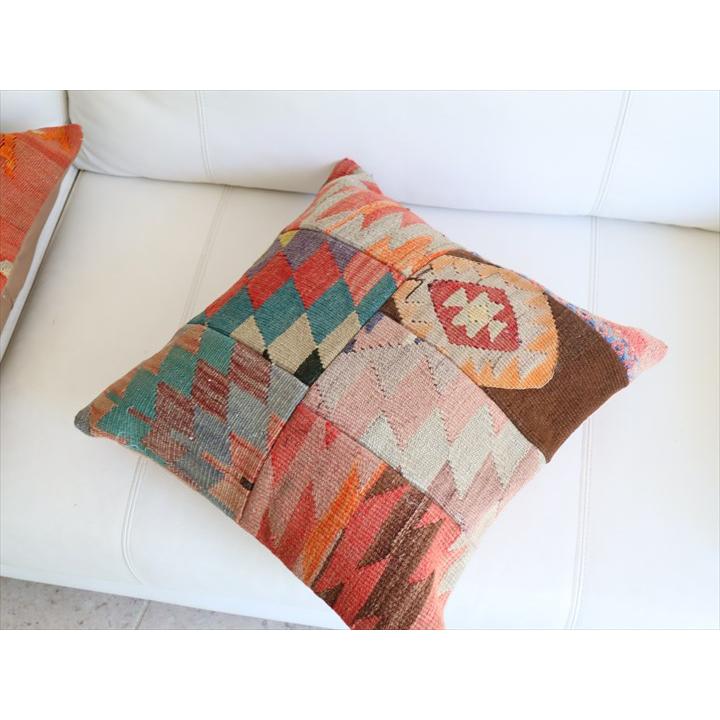 オールドキリムクッションカバー 44×44cm パッチワーク Old Kilim Cushion |  | 02