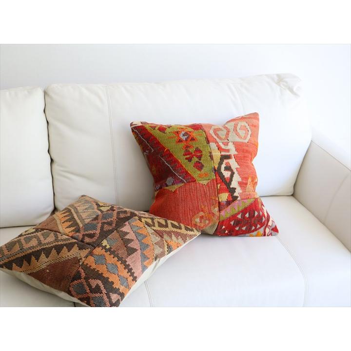 オールドキリムクッションカバー 45×45cm パッチワーク Old Kilim Cushion |  | 01