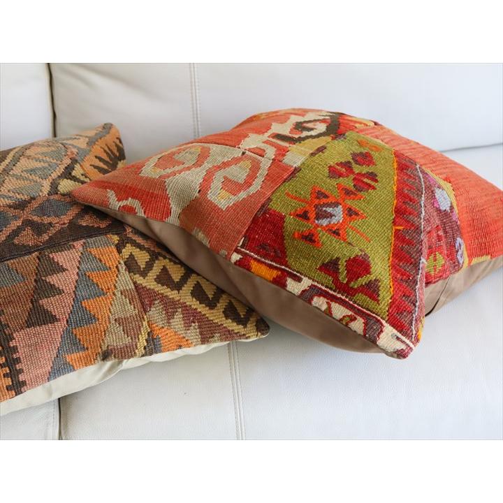 オールドキリムクッションカバー 45×45cm パッチワーク Old Kilim Cushion |  | 03