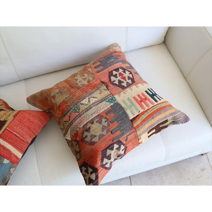 オールドキリムクッションカバー 44×44cm パッチワーク Old Kilim Cushion |  | 02