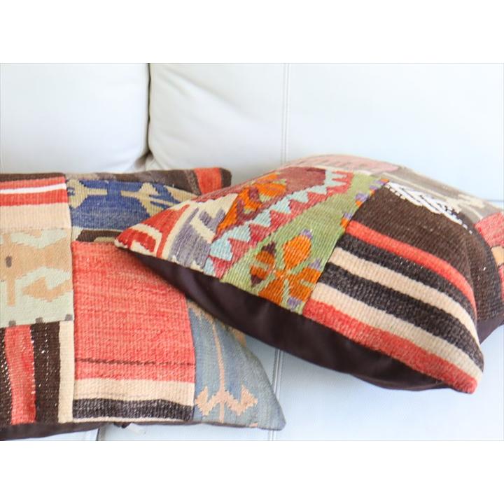 オールドキリムクッションカバー 45×45cm パッチワーク Old Kilim Cushion |  | 03