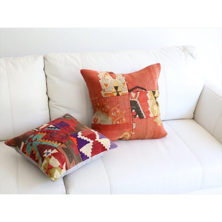 オールドキリムクッションカバー 45×45cm パッチワーク Old Kilim Cushion |  | 01