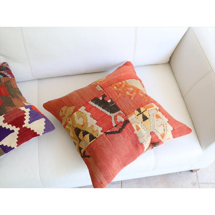 オールドキリムクッションカバー 45×45cm パッチワーク Old Kilim Cushion |  | 02