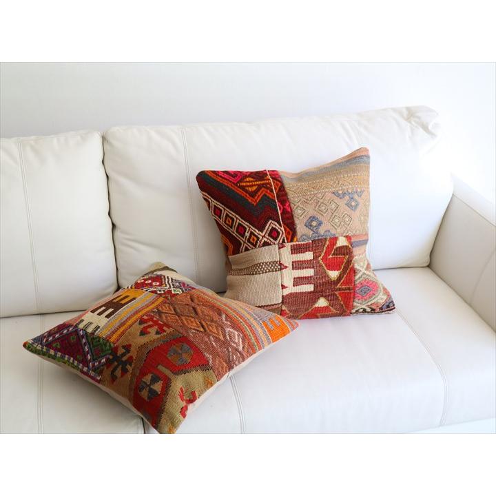 オールドキリムクッションカバー 45×44cm パッチワーク Old Kilim Cushion |  | 01