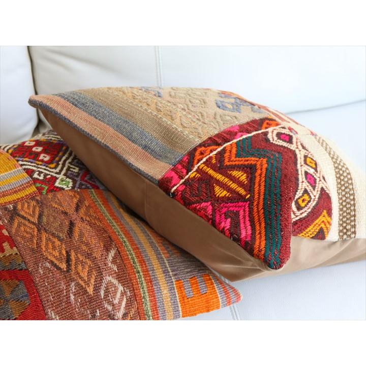 オールドキリムクッションカバー 45×44cm パッチワーク Old Kilim Cushion |  | 03