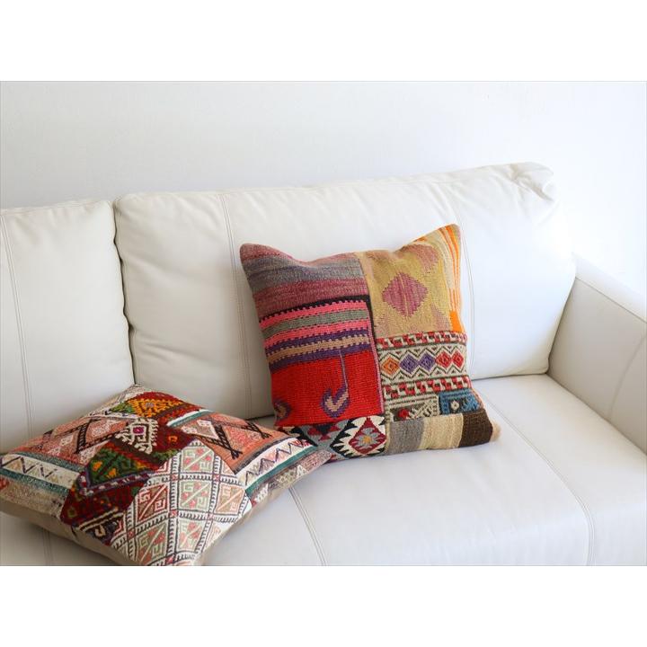 パッチワーククッションカバー 45×44cm オールドキリムクッション Old Kilim Cushion |  | 01
