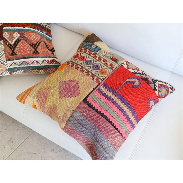 パッチワーククッションカバー 45×44cm オールドキリムクッション Old Kilim Cushion |  | 02