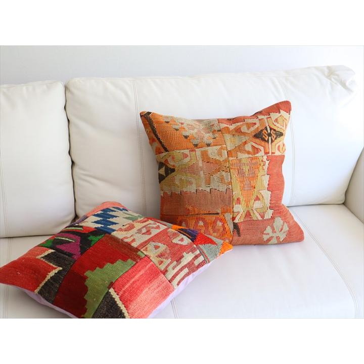 パッチワーククッションカバー 45×45cm オールドキリムクッション Old Kilim Cushion |  | 01
