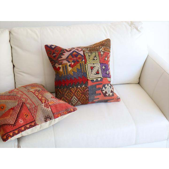パッチワーククッションカバー 44×44cm オールドキリムクッション Old Kilim Cushion |  | 01