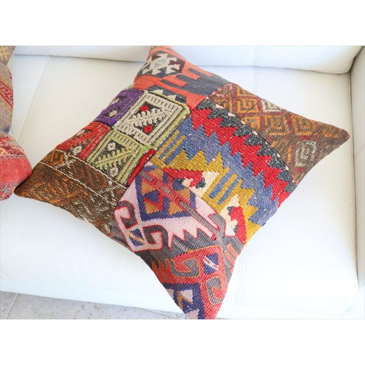 パッチワーククッションカバー 44×44cm オールドキリムクッション Old Kilim Cushion |  | 02