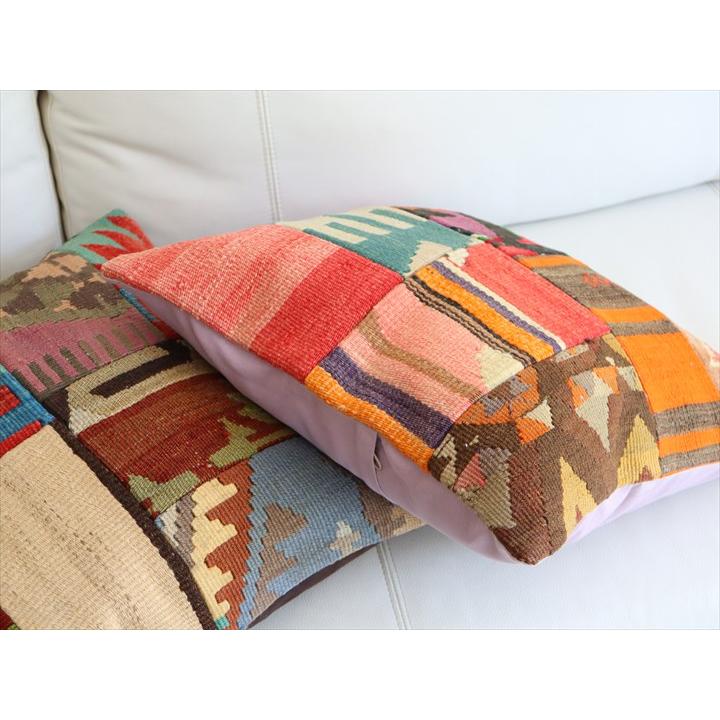 クッションカバー キリムパッチワーク 45×44cm Old Kilim Cushion |  | 03